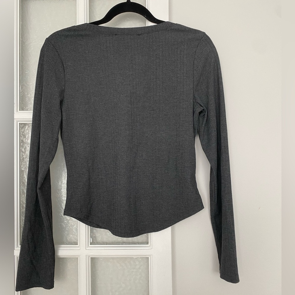 Dark Grey Long Sleeve Top - Picture 4 of 4